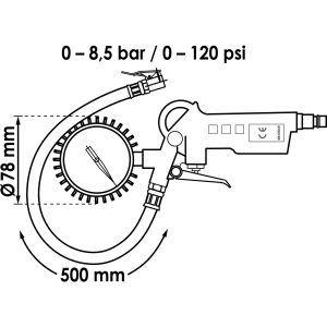 Αερόμετρο ελαστικών VIGOR-V6905