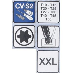 Κλειδιά torx με κεφαλή μπάλας T10 - T50 XXL