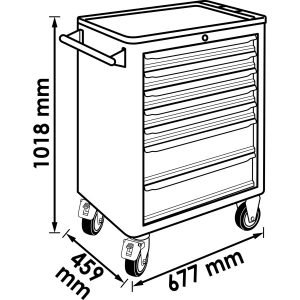 Εργαλειοφόρος Μ, 7 συρτάρια, 1664 εργαλεία VIGOR-V2712N