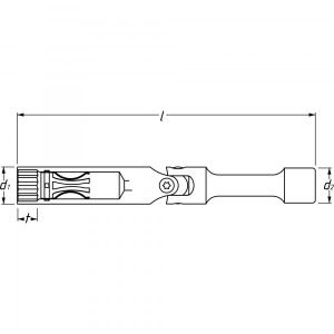 Μπουζόκλειδο με αρθρωτή προέκταση 3/8, 16 mm HAZET-4766-1