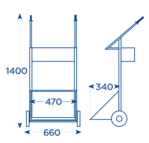 Καρότσι για 2 μπουκάλες 200 Kg OMCN-095