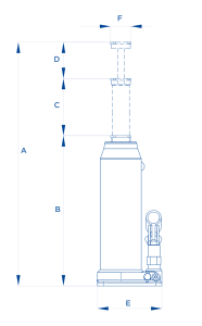 Υδραυλικός Γρύλος Μπουκάλα 30000 Kg OMCN-130