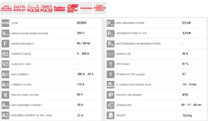 TELWIN TECHNOLOGY TIG 222 AC/DC-HF/LIFT VRD
