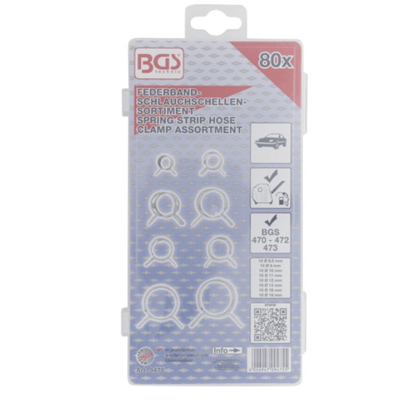 Σφιγκτήρες κολάρων σετ 80 τεμαχίων BGS-9475