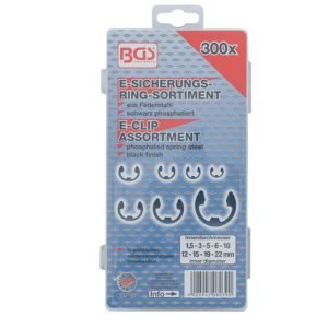 Ασφάλειες τύπου Metric E-Clip 300 τεμαχίων BGS-8039