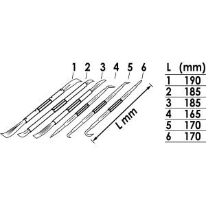 Σετ πλαστικοί λεβιέδες μίνι, 6 τεμαχίων VIGOR V6952