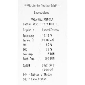 Διαγνωστικό μπαταρίας με εκτυπωτή VIGOR V7548