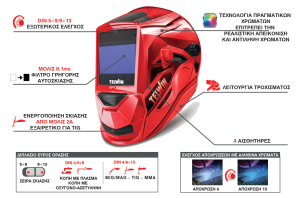 Telwin Vantage Red XL HELMET