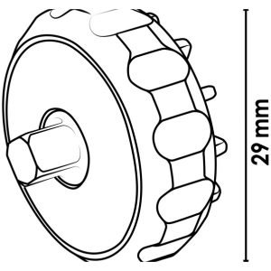 Καστάνια αναστρεφόμενη 29mm 1/4" VIGOR V2941