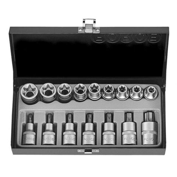 Σετ Καρυδάκια Torx αρσενικά και θηλυκά 1/2" FORCE 4171