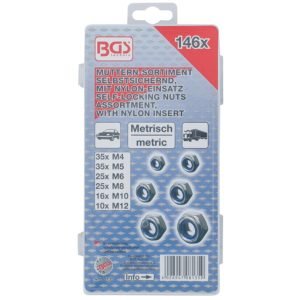 Παξιμάδια ασφαλείας εξάγωνα σετ 146 τεμαχίων BGS-8135