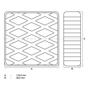 Τάκος ανυψωτικού 116.5 x 116.5 x 36.5 mm BGS-7037