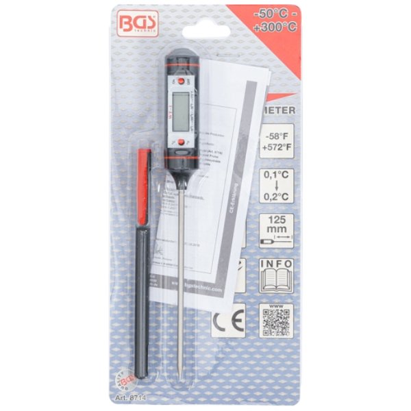 Θερμόμετρο ψηφιακό 50 °C έως + 300 °C BGS-8714
