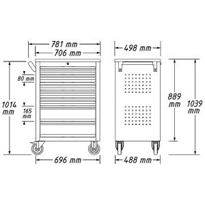 Εργαλειοφόρος τροχήλατος HAZET 178N-7/147